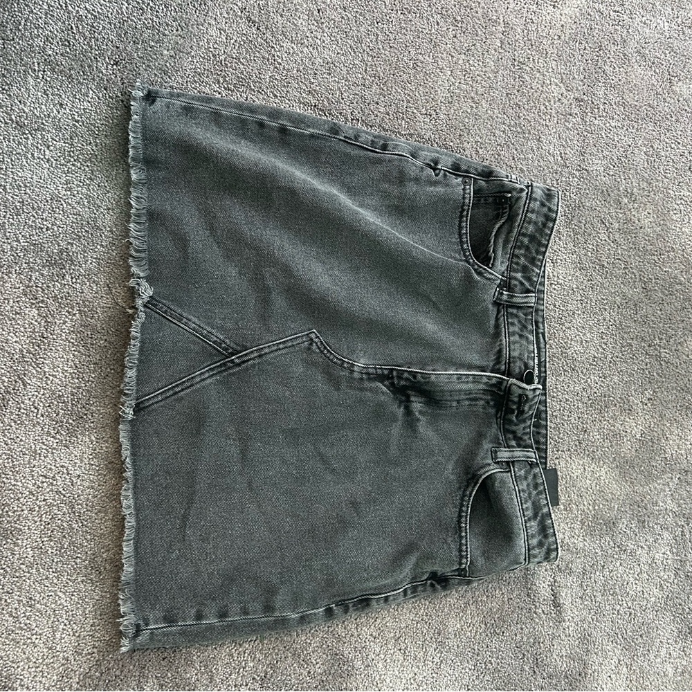 Volcom black denim skirt